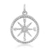 Small Mother of Pearl or Turquoise Compass Charm