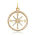 Small Mother of Pearl or Turquoise Compass Charm