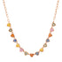 Bezel Set Rainbow Gemstone Heart Spread the Love Necklace