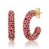 Mini Gemstone Party Hoop Earrings