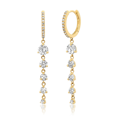 Graduated Floating Diamond Earrings