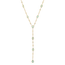 Apatite & Diamonds by the Yard Shapes Necklace or Lariat