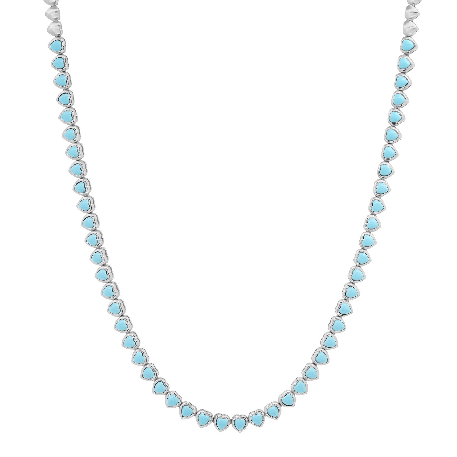 Turquoise Heart Collar Necklace