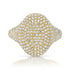 Full Sparkle Oval Diamond Signet Ring