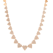 Pave Pieces of My Heart Graduated Diamond Tennis Necklace