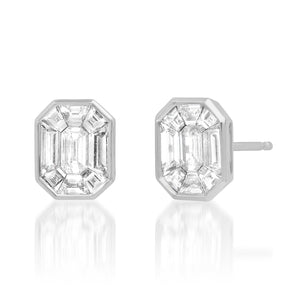 The Damsel Diamond Illusion Stud Earrings