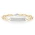 Diamond ID Link Chain Bracelet