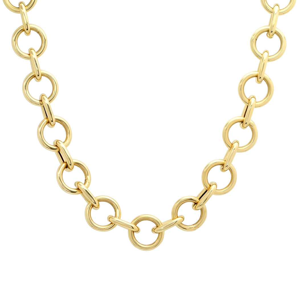 Full Circle Gold Link Chain Necklace