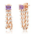 The Rocky Amethyst & Diamond Chain Wrap Earrings