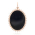 Uptown Girl Oval Onyx Charm with Diamond Frame
