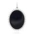 Uptown Girl Oval Onyx Charm with Diamond Frame