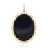 Uptown Girl Oval Onyx Charm with Diamond Frame