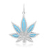 Turquoise Enamel & Diamond Mary Jane Pot Leaf Charm
