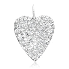 Big Love Scattered Diamond Heart Pendant Charm