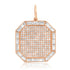 Round & Baguette Diamond Octagon Plaque Pendant