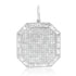 Round & Baguette Diamond Octagon Plaque Pendant