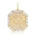 Round & Baguette Diamond Octagon Plaque Pendant