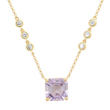 Glitzy Tourmaline and Diamond Bezel Necklace