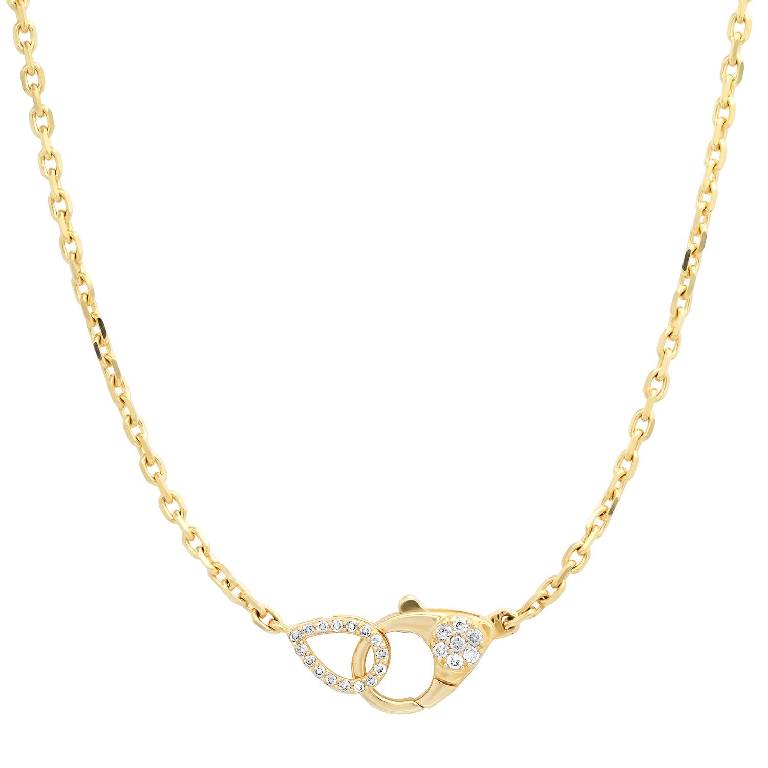 Hooked On You Diamond Clasp Chain Necklace