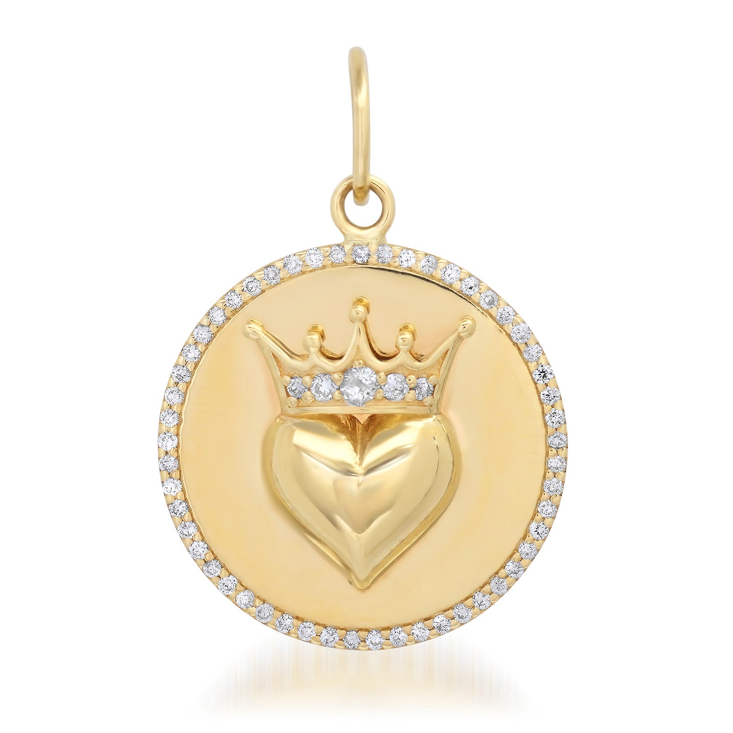 Queen of Hearts Charm with Diamond Crown & Frame