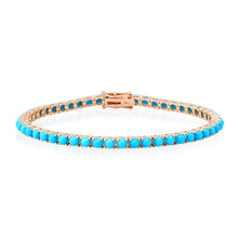 Turquoise Cabochon Tennis Bracelet