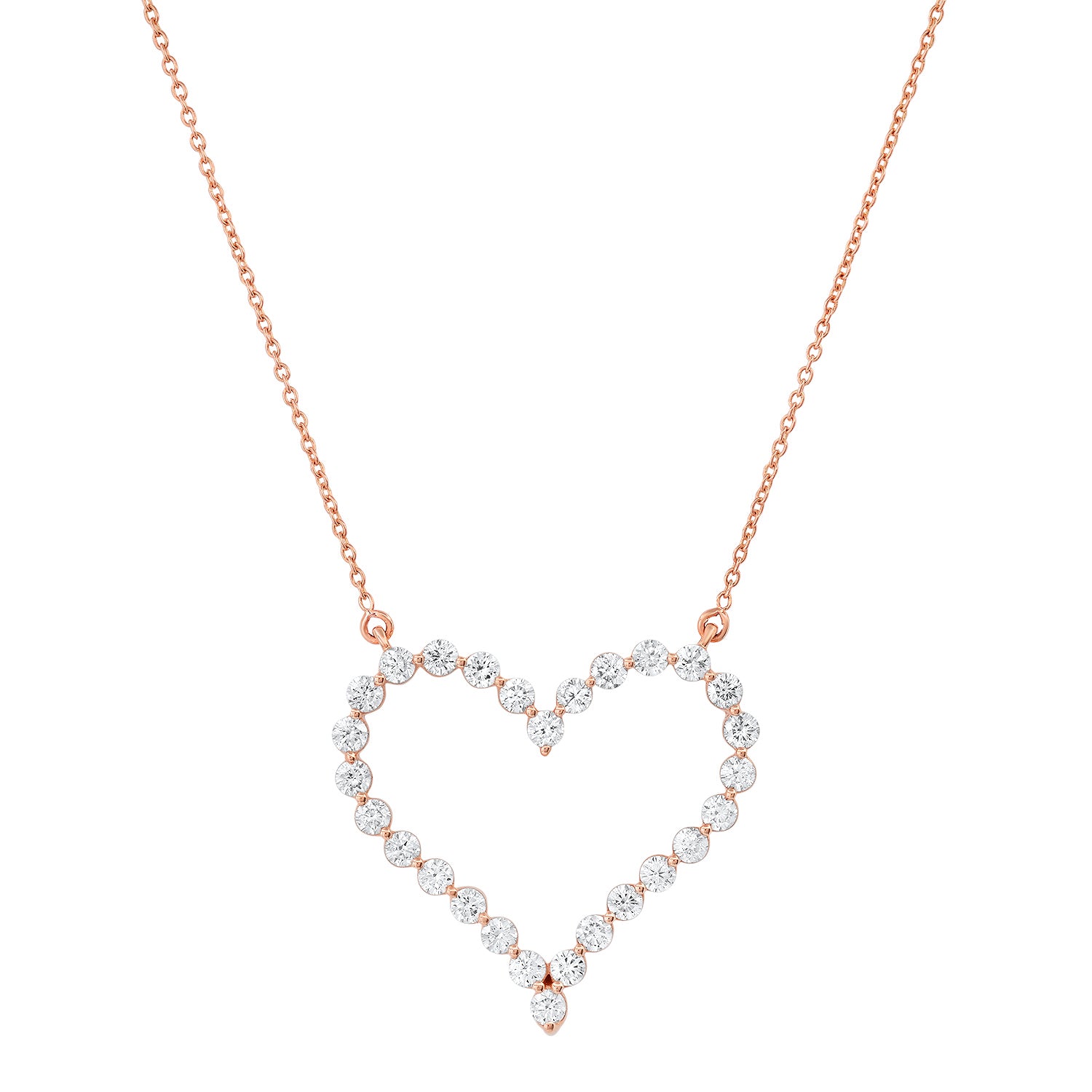 Lucky in Love Open Heart Diamond Necklace