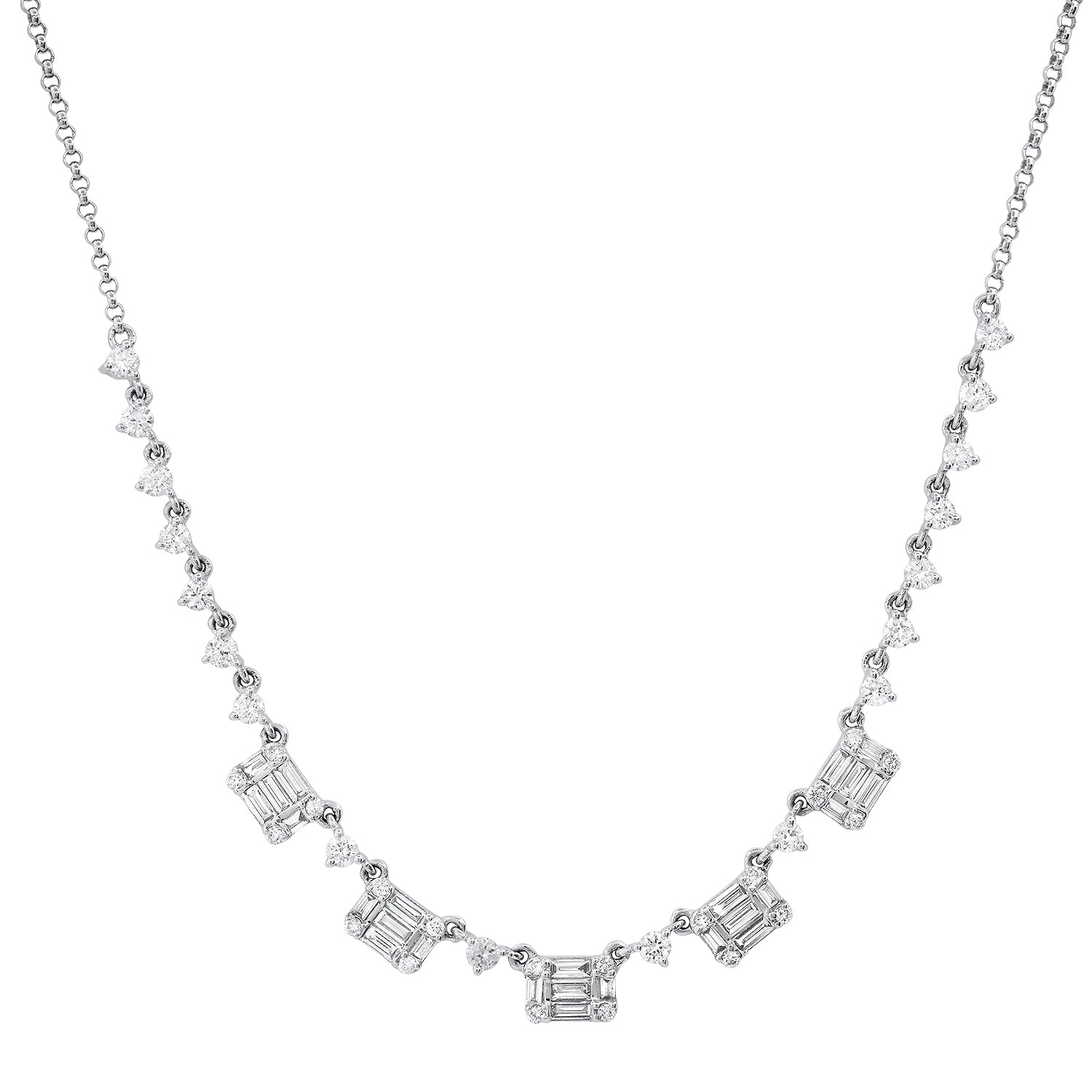 Be My Baguette Diamond Necklace