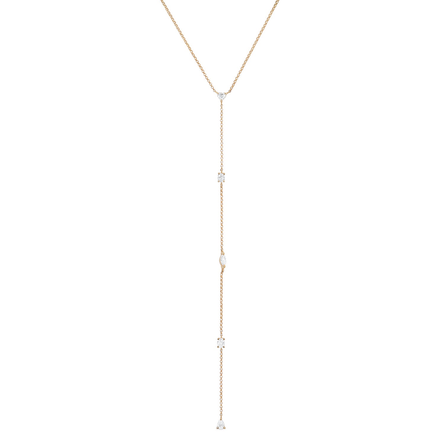 Perfect Your Plunge Multi Shape Diamond Lariat