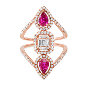 Goddess Ruby & Diamond Statement Ring
