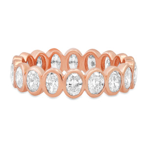 Bezel Set Oval Diamond Eternity Band Ring – Milestones by Ashleigh
