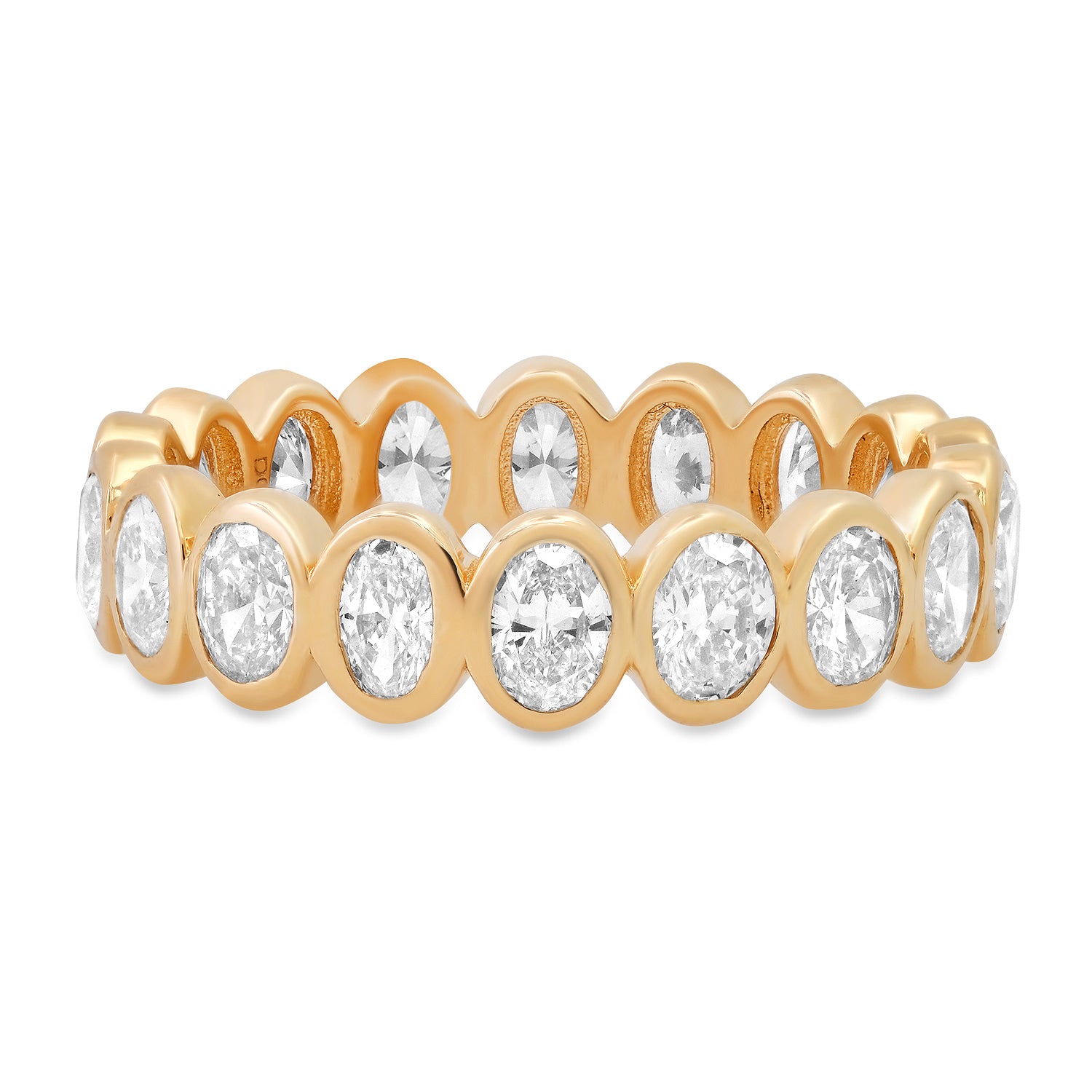Bezel SeBezel Set Oval Diamond Eternity Band Ring