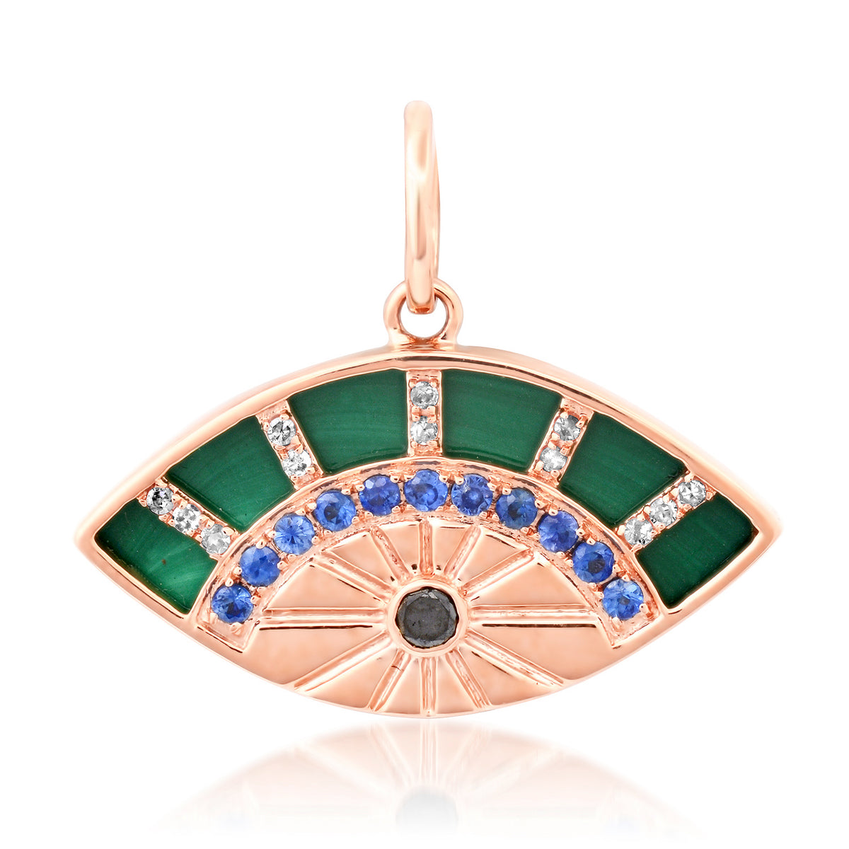 Must Have Malachite & Diamond Evil Eye Charm