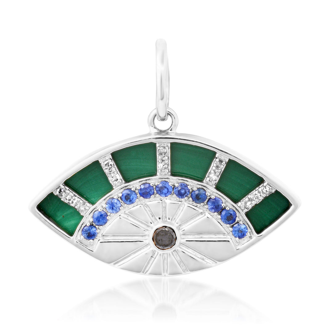 Must Have Malachite & Diamond Evil Eye Charm