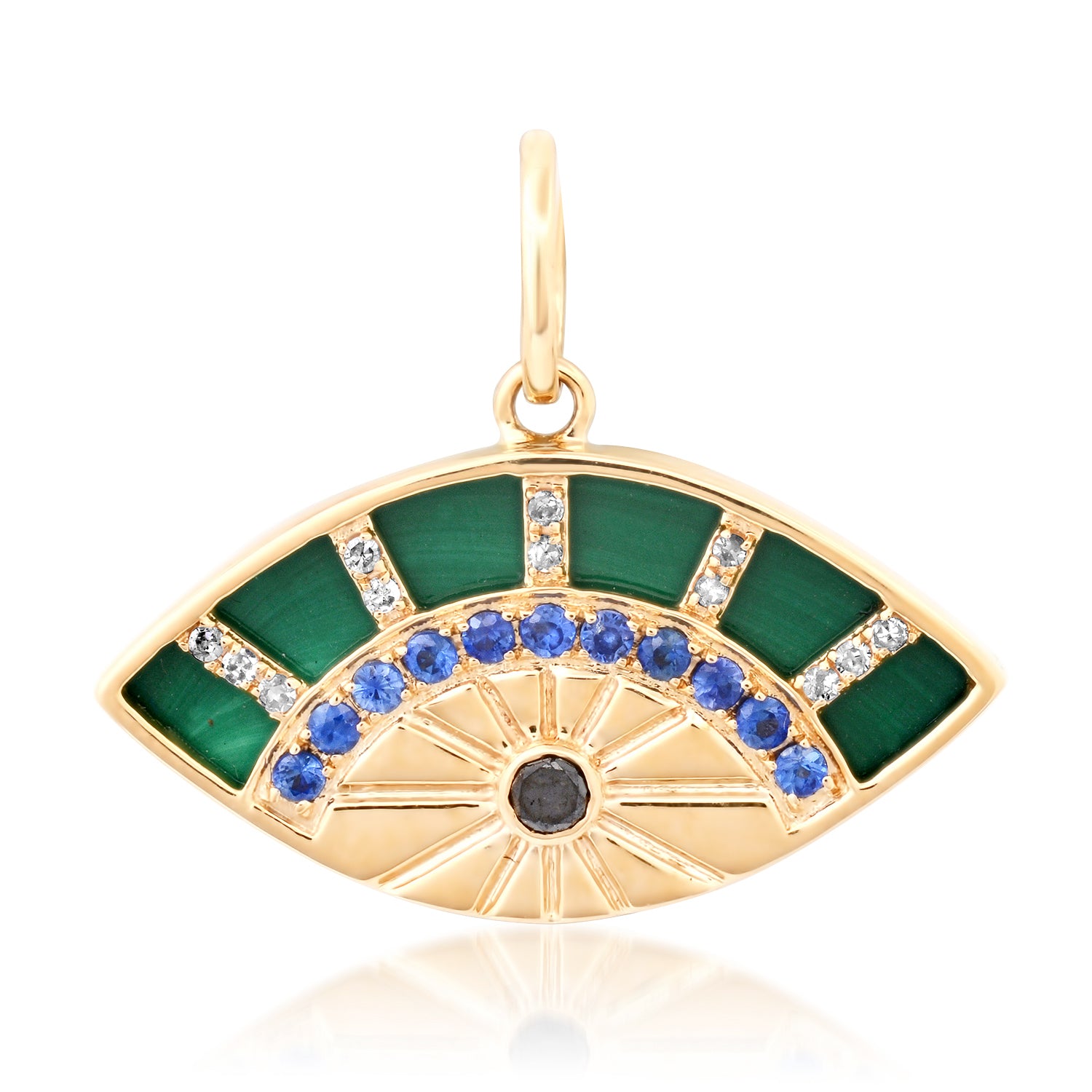 Must Have Malachite & Diamond Evil Eye Charm