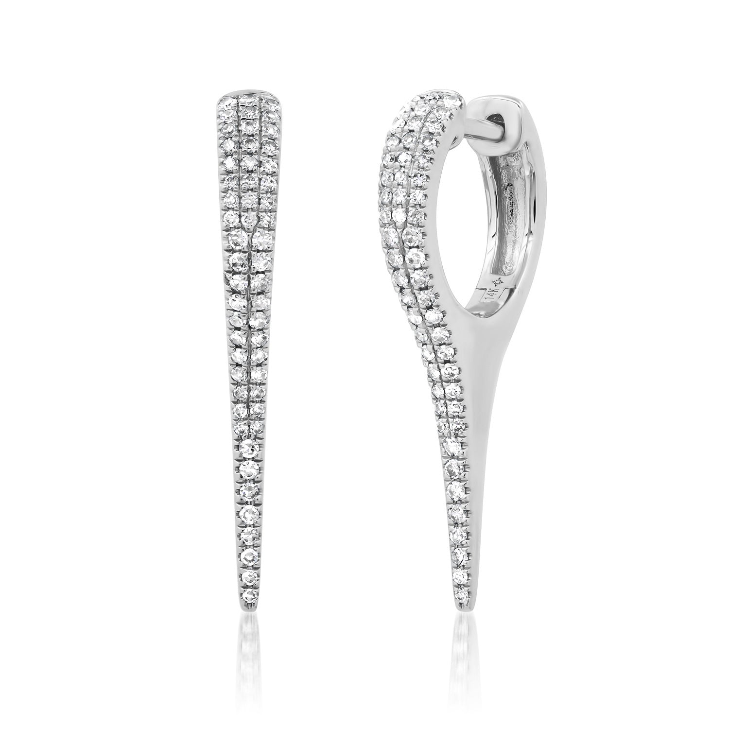 To the Point Diamond Dagger Earrings
