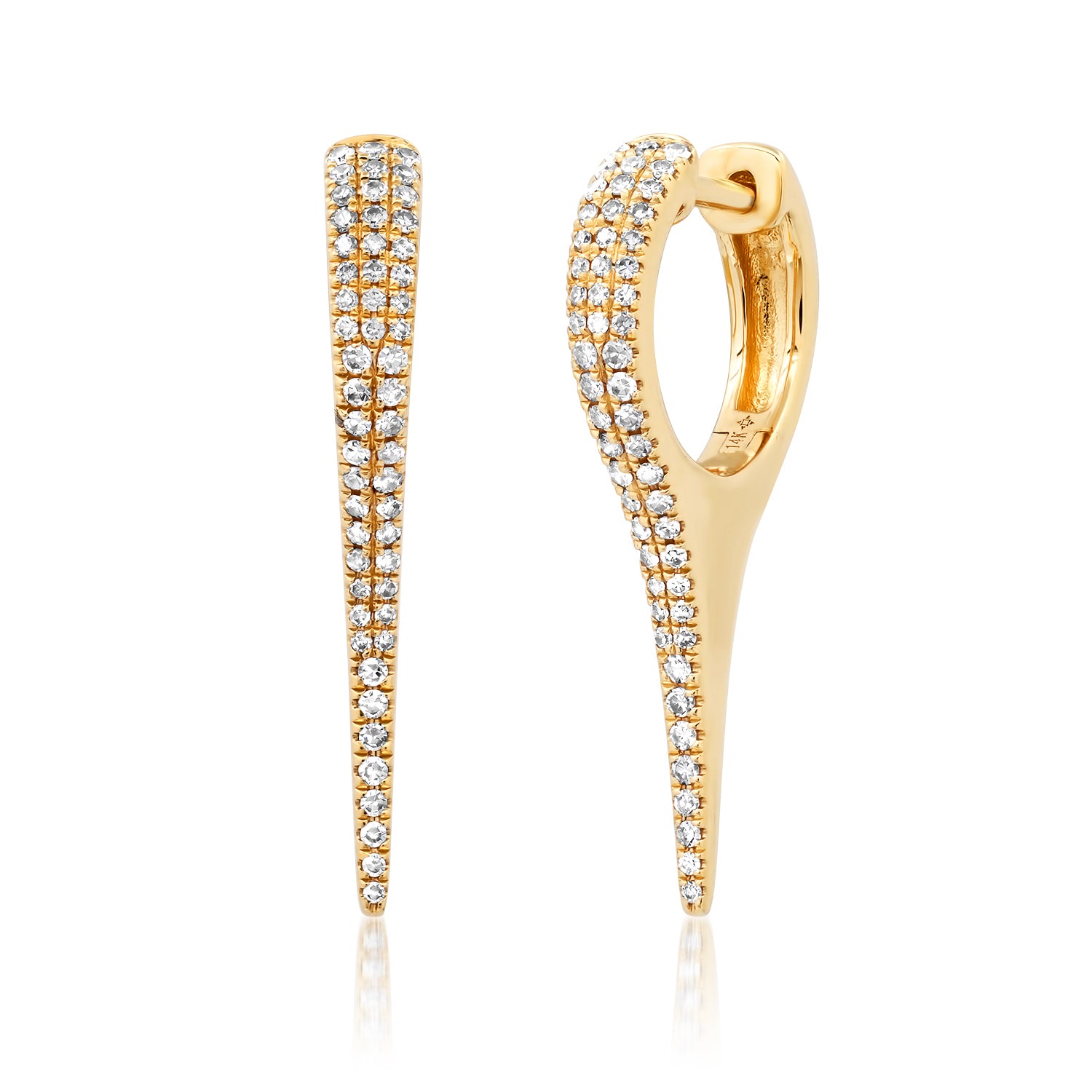 To the Point Diamond Dagger Earrings