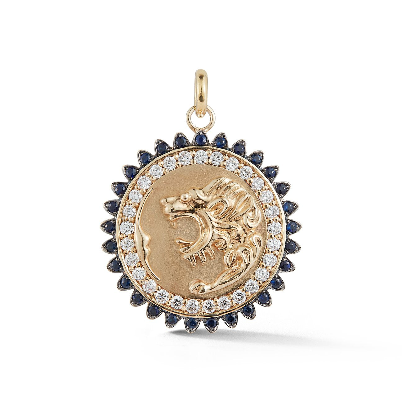 Gemstone Victorian Lion Medallion