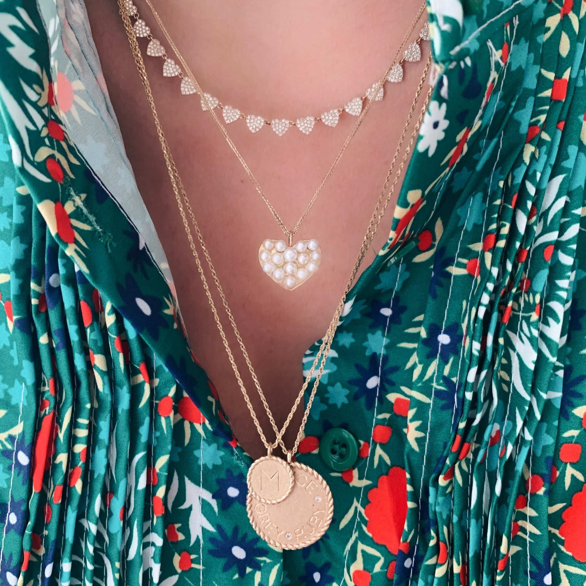 Mini Imperial Disc Pendant Necklace