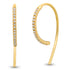 Pave Diamond Modern Hook Earrings