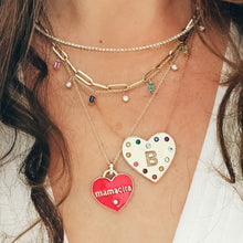Mimi Rainbow Initial Heart Necklace