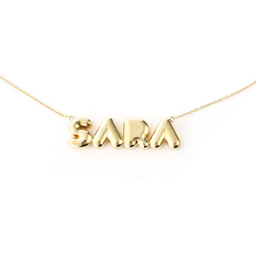 Large Puffer Name Necklace