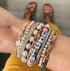 Delicate Pearl & Rainbow Bead Bracelet