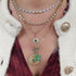 Lucky Emerald Four Leaf Clover Charm