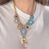Semiprecious Bee Millie Medallion Pendant Charm