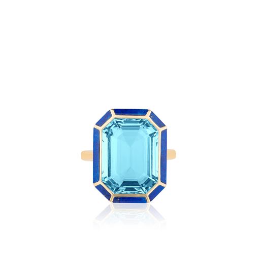Melange Emerald Cut Statement Ring