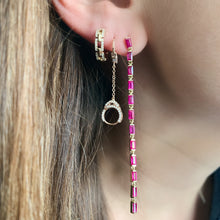Diamond Chain Link Huggie Earrings