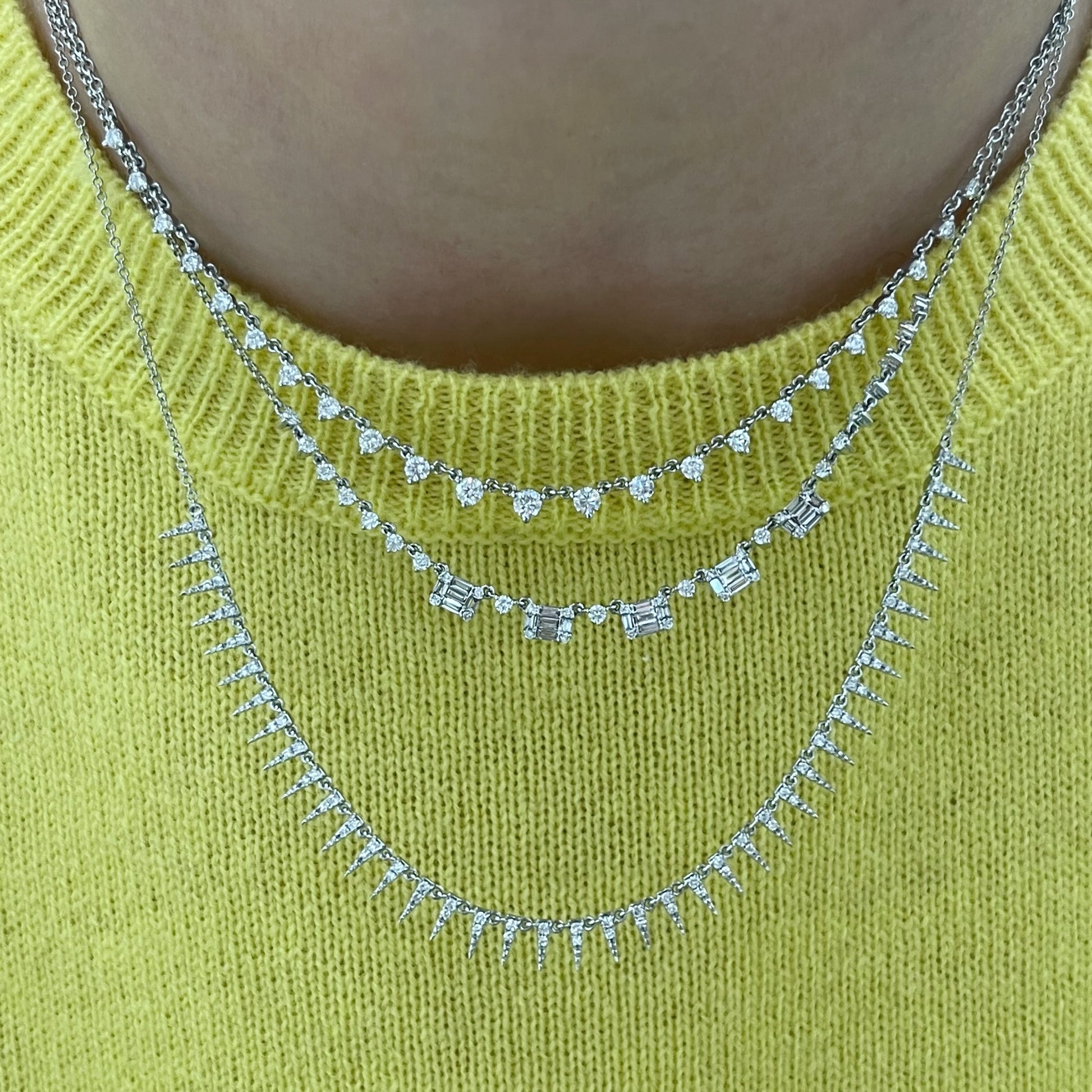 Be My Baguette Diamond Necklace
