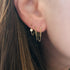 Diamond Bezel Chain Front to Back Wrap Stud Earrings