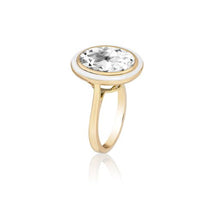Melange Oval Shape Semi Precious Stone Ring