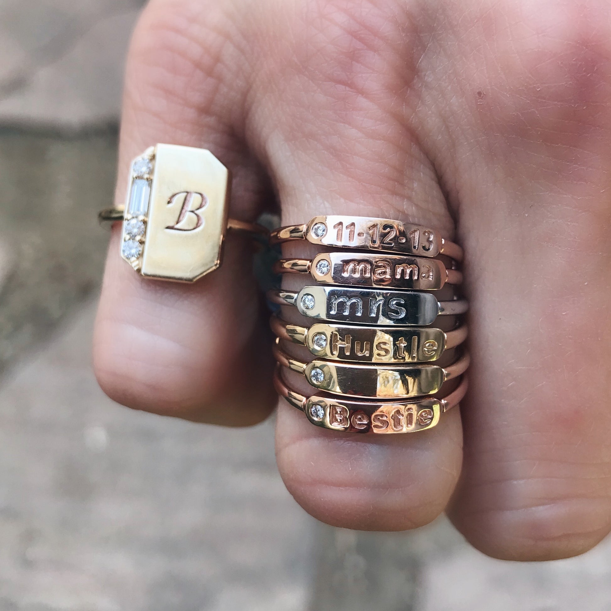 The Twiggy BLANK or CUSTOM Skinny Signet Ring